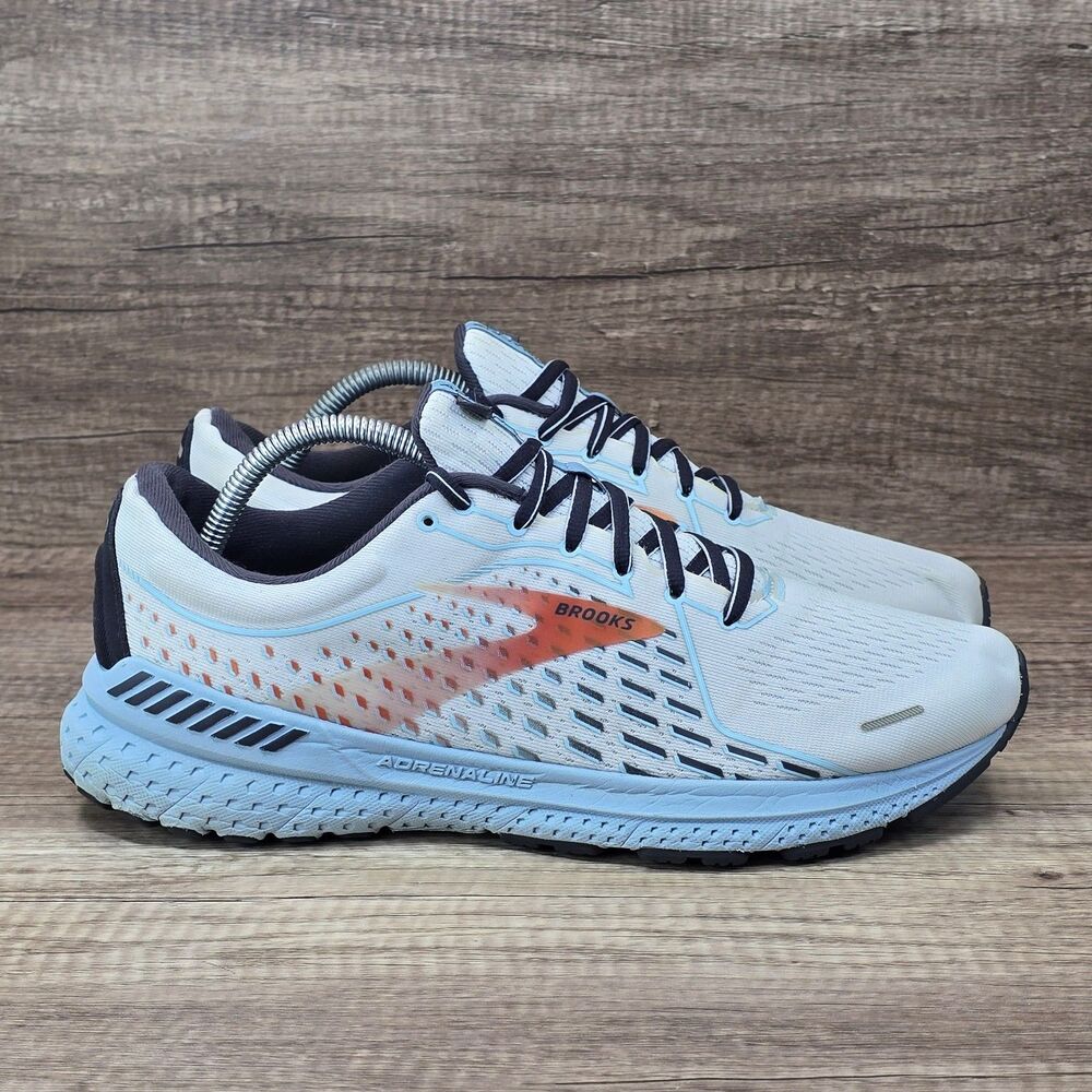 Brooks Adrenaline 21 Women's Sz 11 D Wide White Blue Running Shoes (1203291D193)